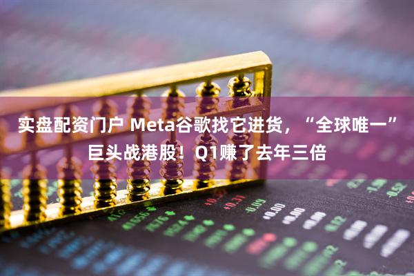 实盘配资门户 Meta谷歌找它进货，“全球唯一”巨头战港股！Q1赚了去年三倍